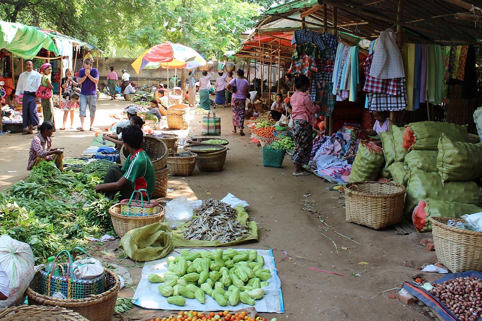 market in Bagan Myanmar