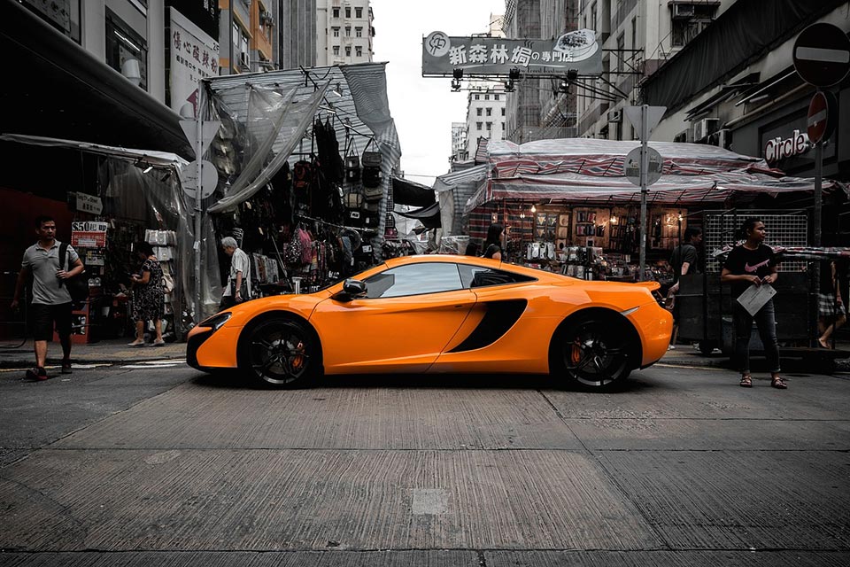 sports car in Hong Kong