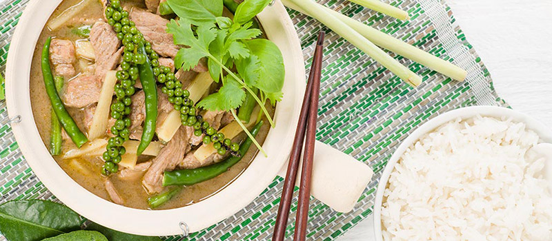 Thai jungle curry with rice