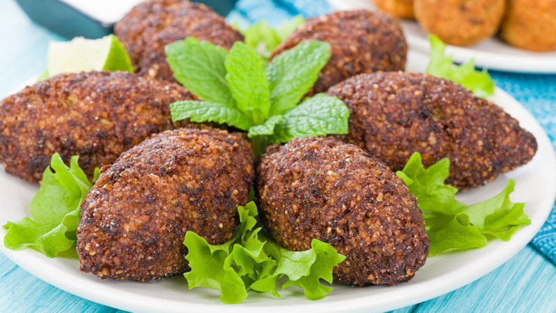 Brazilian fried meat kibe snacks