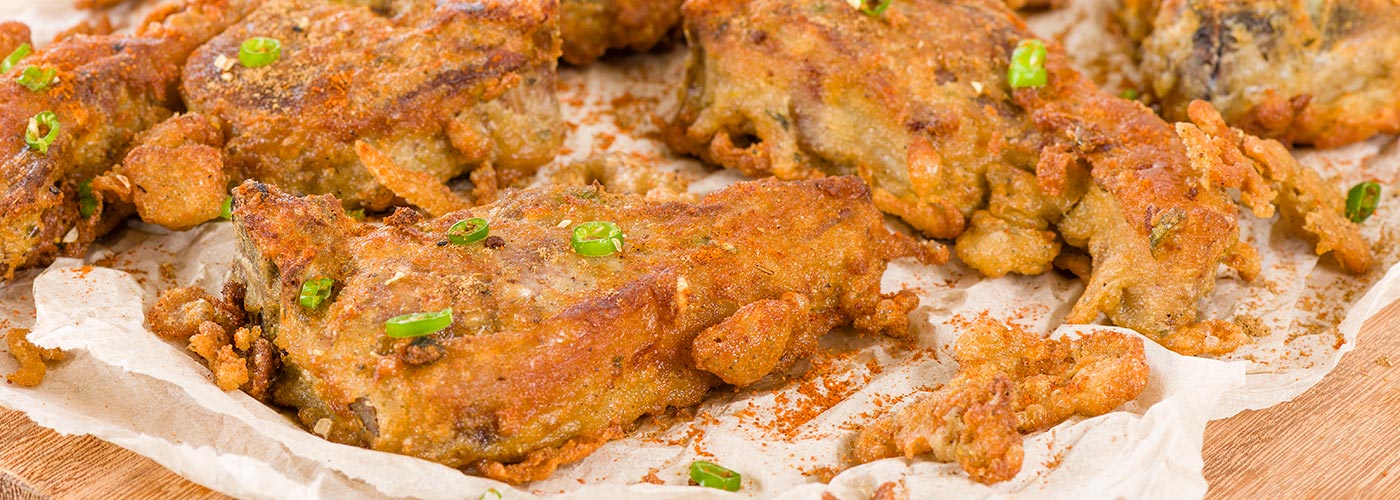 Indian battered lamb chops