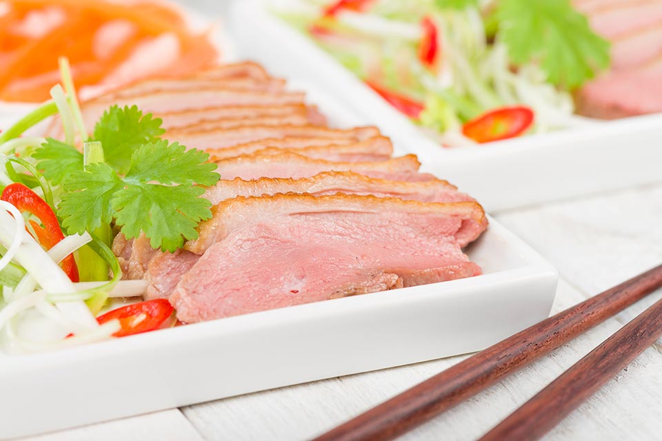 Vietnamese tea smoked duck