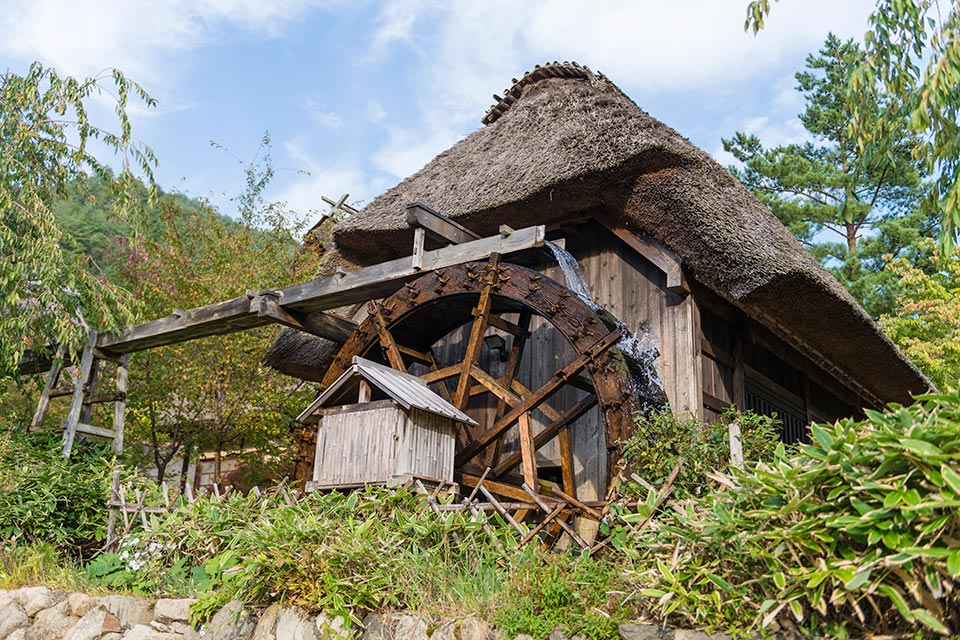 water wheel at Hida Village japan